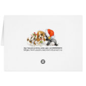 kerstkaart met edele Puppies (Achterkant Horizontaal)