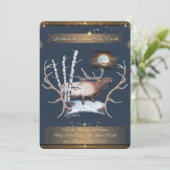 Kerstkaart met edelhert (Staand voorkant)