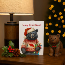 Kerstkaart met een berige Kerstmis