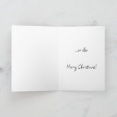 Kerstkaart met een charmante tabby kat bedankkaart (Binnen)