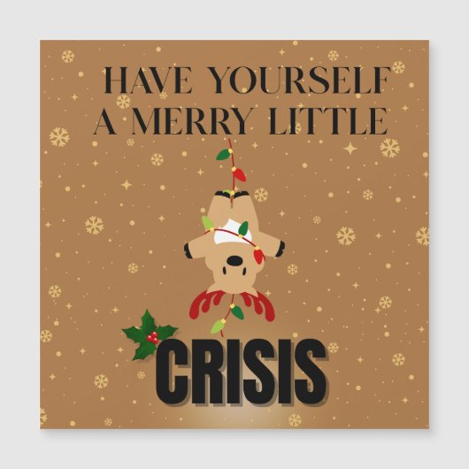 Kerstkaart met een grappige crisis (Voorkant)
