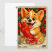 Kerstkaart met een hond (Voorkant / Achterkant)