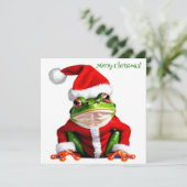 Kerstkaart met een Kikkertje (Staand voorkant)