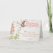 Kerstkaart met een meisje kaart (Voorkant)