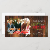 Kerstkaart met een rustieke uitstraling (Voorkant / Achterkant)