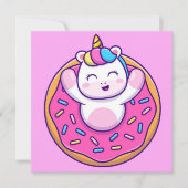 Kerstkaart met eenhoorn (Voorkant)