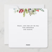 Kerstkaart met eenvoudige watercoloren krans (Achterkant)