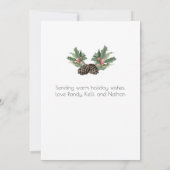 Kerstkaart met effen ontwerp (Achterkant)