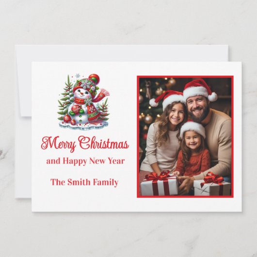 Kerstkaart met eigen foto (Voorkant)