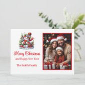 Kerstkaart met eigen foto (Staand voorkant)