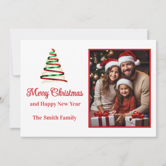 Kerstkaart met eigen foto (Voorkant)