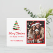 Kerstkaart met eigen foto (Staand voorkant)