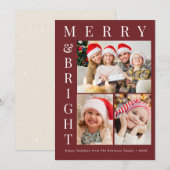 Kerstkaart met eigen foto, vrolijk kerstfeest (Voorkant / Achterkant)