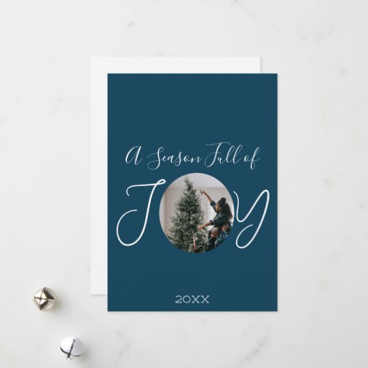 Kerstkaart met eigen kerstgroet (Voorkant / Achterkant in situ)