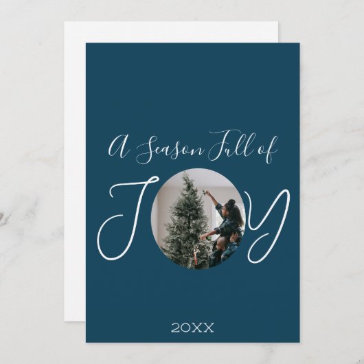 Kerstkaart met eigen kerstgroet (Voorkant / Achterkant)