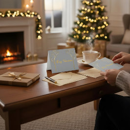 Kerstkaart met eigen kleurenschema bedankkaart