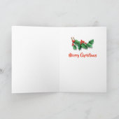 Kerstkaart met eigen naam "Prettig kerstfeest jouw Kaart (Binnen)