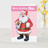 Kerstkaart met eigen naam "Prettig Kerstfeest uw n Kaart (Gele Bloem)