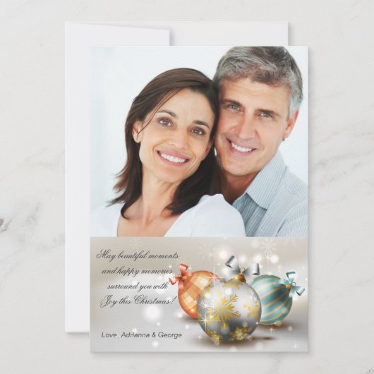 Kerstkaart met elegantie foto (Voorkant)