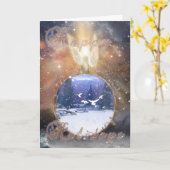 KERSTKAART MET ENGEL GELUKKIGE FEestDAGEN Kaart (Gele Bloem)