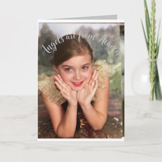 Kerstkaart met engel  kaart (Voorkant)