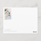 Kerstkaart met engelen en kerstbel briefkaart (Achterkant)