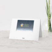 Kerstkaart met engelen in de hemel kaart (Achterkant)