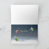 Kerstkaart met engelen in de hemel kaart (Binnen)