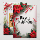Kerstkaart met enkele afbeelding (Voorkant / Achterkant)