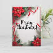 Kerstkaart met enkele afbeelding (Staand voorkant)