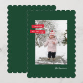 Kerstkaart met enkele foto en effen achtergrond (Voorkant / Achterkant)