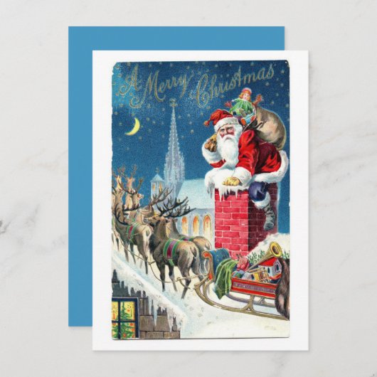 kerstkaart met envelop (Voorkant / Achterkant)