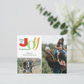 Kerstkaart met Familie Foto (Staand voorkant)