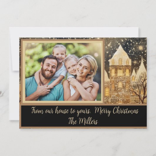 Kerstkaart met familiefoto (Voorkant)