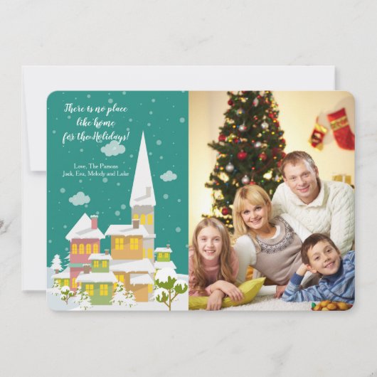 Kerstkaart met familiefoto (Voorkant)