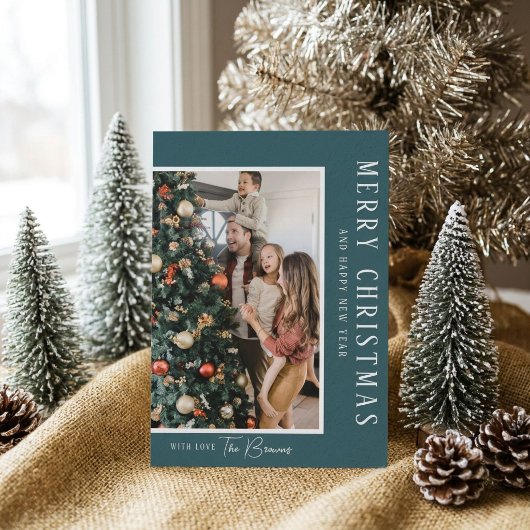 Kerstkaart met familiefoto