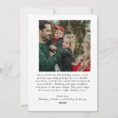 Kerstkaart met familiefoto (Achterkant)