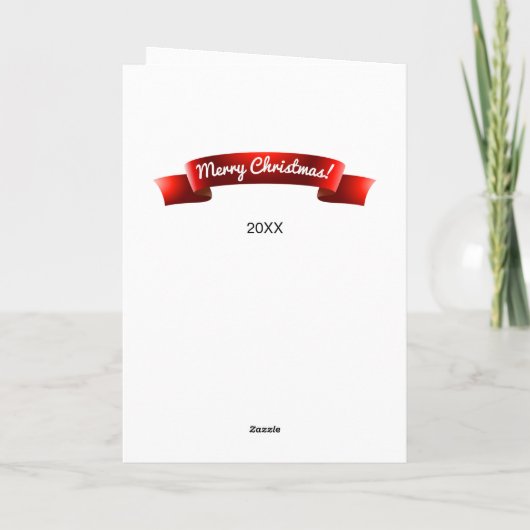 kerstKaart met familiefoto Aangepaste groet Kaart (Achterkant)