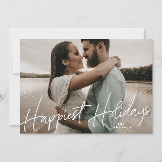 Kerstkaart met familiefoto Allerleukste Kerst Foto (Voorkant)