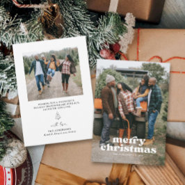 Kerstkaart met familiefoto kaart