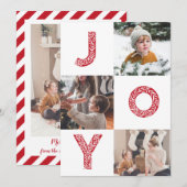 Kerstkaart met familiefoto van Joy (Voorkant / Achterkant)