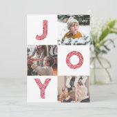 Kerstkaart met familiefoto van Joy (Staand voorkant)