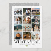 Kerstkaart met familiefoto's van het jaar (Voorkant / Achterkant)