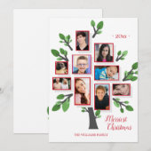 Kerstkaart met familiestamboom foto (Voorkant / Achterkant)