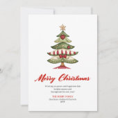Kerstkaart met fantasievolle ontwerper Kerstboom (Voorkant)