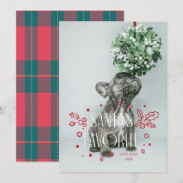 Kerstkaart met Favoriete Huisdier Foto Kaart