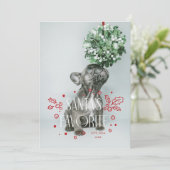 Kerstkaart met Favoriete Huisdier Foto van Sinterk Kaart (Staand voorkant)