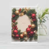 KERSTKAART MET FEestdagen Kaart (Staand voorkant)