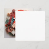 Kerstkaart met feestelijke decoratie (Voorkant / Achterkant)