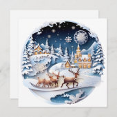 Kerstkaart met feestelijke decoratie (Voorkant / Achterkant)